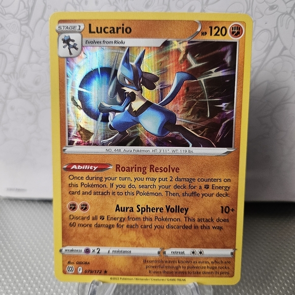 Lucario 079/172 Pokemon TCG Holo Rare - Picture 1 of 2